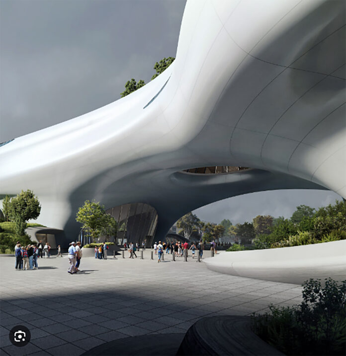 FRP Facade Panels at Lucas Museum, Los Angeles, by MAD Architects (Image Courtesy of MAD Architects)