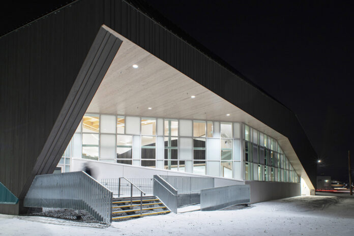 Aerogel-Infused Translucent Panels at the Nunatta Campus facility in Iqaluit, Nunavut, Canada (Photo Julie Jira)