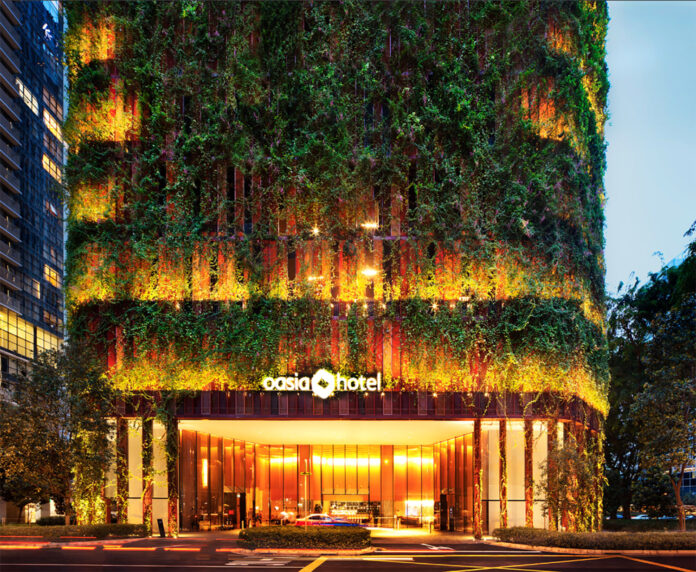 Natural Ventilation at Oasia Hotel Downtown, Singapore, by WOHA Architects (Image Courtesy of WOHA)