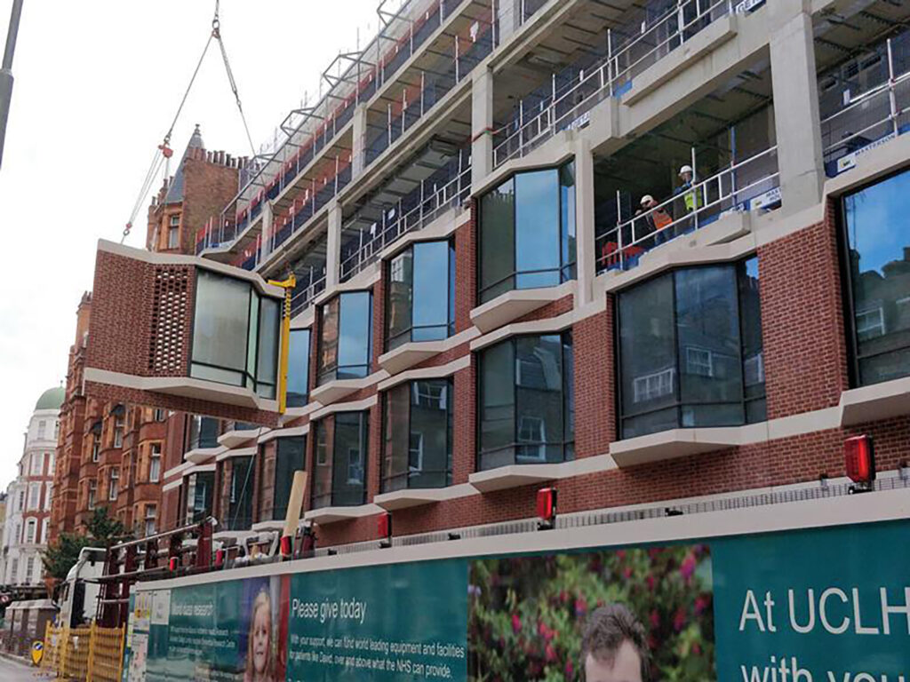 Digital Prefabrication at University College London Hospital’s (UCLH), London, UK, by BMJ Architects and Pillbrow & Partners (Images: Peter Cook/Schüco)