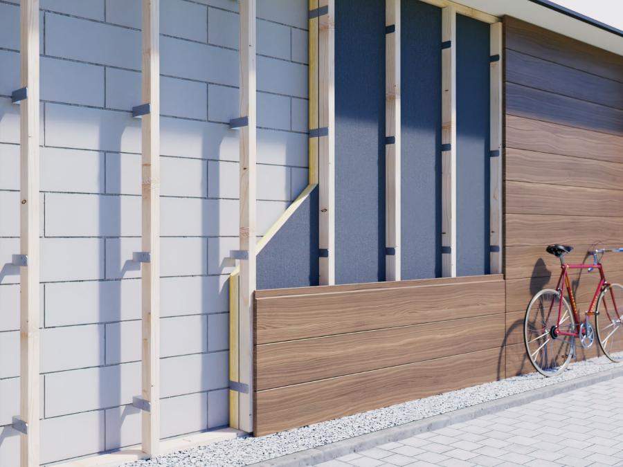 Ventilated facade insulation