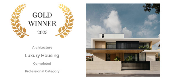 Houzee awards 2025 - Gold winner Architecture - Luxury Housing Glade House Architect / Designer: Tan Cher Ming Studio: Ming Architects Copyright: Studio Periphery Singapore