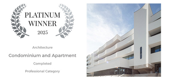Houzee awards 2025 - Platinum winner Architecture - Condominium and Apartment Aurora 10 Building, Architect / Designer: Tiago do Vale, Studio: Tiago do Vale Architects Copyright: João Morgado Portugal