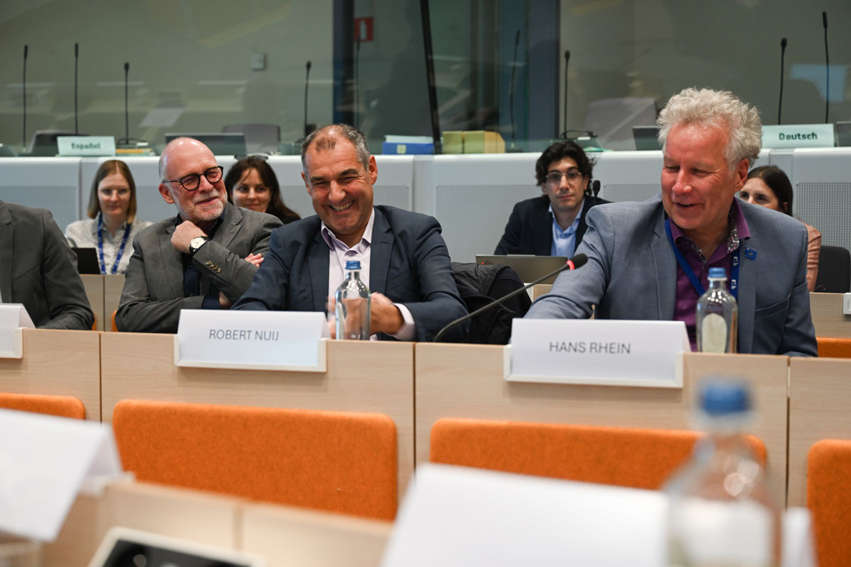 Voices of Change conference, Brussels, 12 May 2026 Explaining how the EPBD framework, national renovation plans and new financial instruments will shape façade design, retrofit and construction practice in Europe. Olivier Rapf (Executive Director, BPIE), Robert Nuij (Head of Unit at DG Energy, European Commisiosn) and Hans Rhein (Head of Unit, European Climate, Infrastructure and Environment Executive Agency - CINEA)