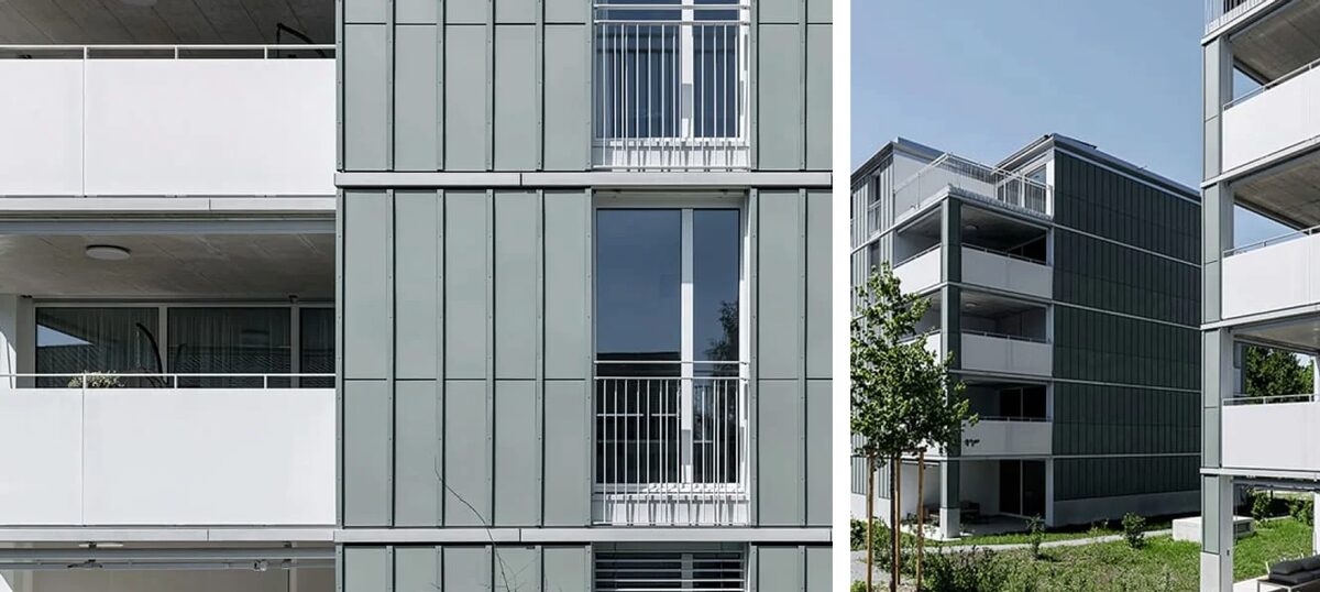 CO2-neutral residential with BIPV, Urdorf, Switzerland, by René Schmid Architect