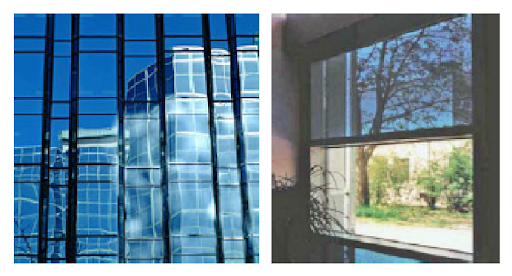 Glass electrochromic coating, nanotechnology applied to construction glazing, © Atdr gs, CC BY-SA 4.0, via Wikimedia Commons