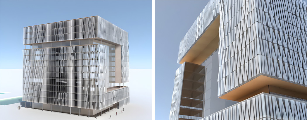 Exterior render of the building, © JSWD and chaixetmorel
